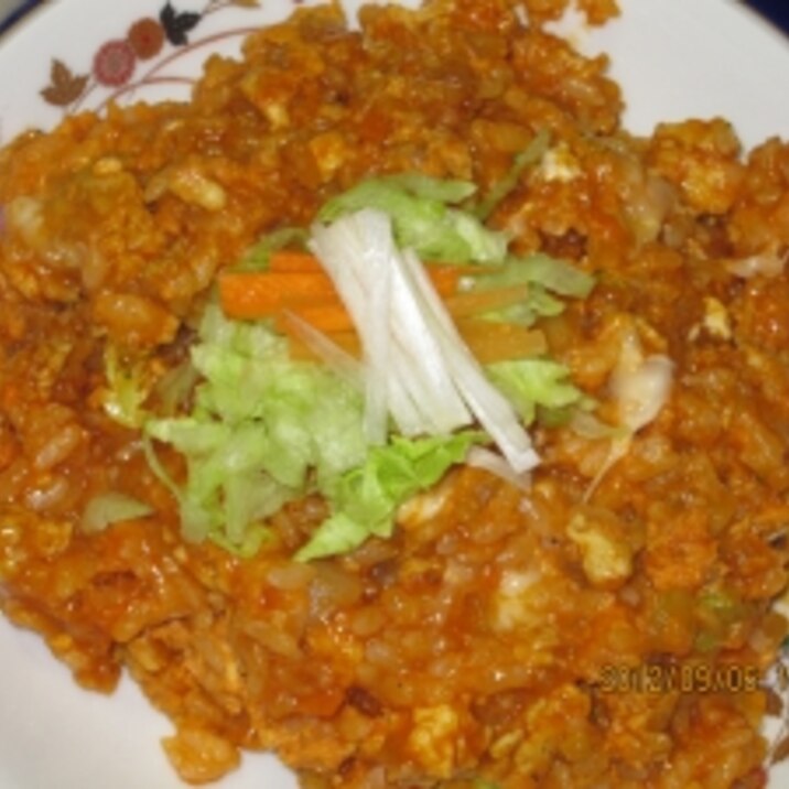 オムライス鳥挽肉カレー味☆